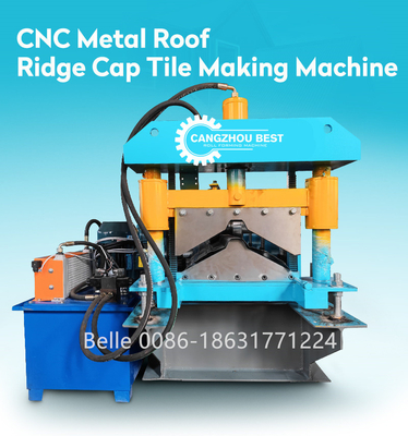 Sistema de aço de Ridge Cap Machine Hydraulic Cutting da telha de telhado do metal 350H