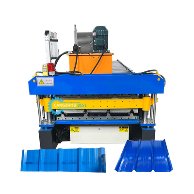 Perú Popular Tr4&amp;Tr5 Dupla camada de aço de perfil galvanizado revestimento de zinco Roof Roll Forming Machine
