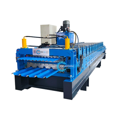 IBR 686 Máquina de moldagem de rolos de chapas de telhado de camada dupla de perfil de aço corrugado 762