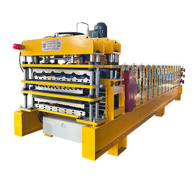 Linha de produção de máquinas de moldagem de rolos de chapas de telhado de aço de três camadas PPGI & GI