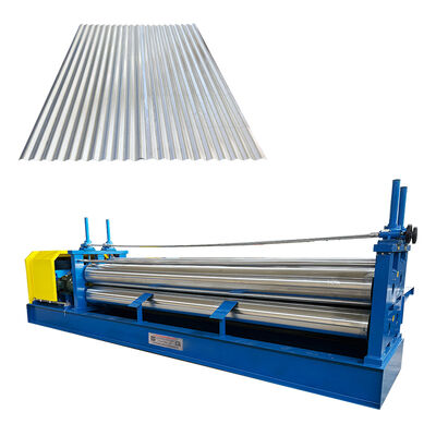Material fino de aço galvanizado 0,12 mm Barril Roofing Sheet corrugado máquina de formação de rolos
