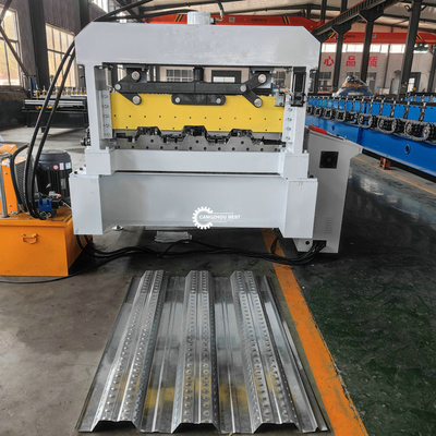 YX1000 0,3-1,2 mm Floor Deck Steel Profile Roll Forming Machine 380VAC para o mercado da Turquia