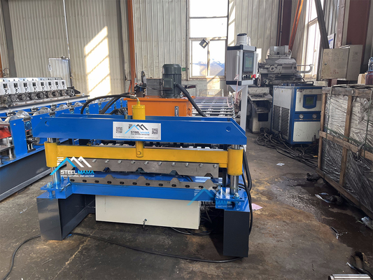 Máquina de formação de chapas de telhado de rolos de aço de alta velocidade 45# com potência de motor de 4 kW