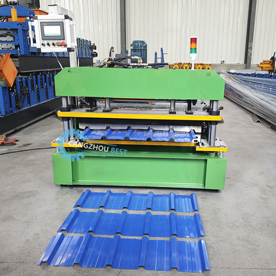 Alta Velocidade Colômbia Popular Design IBR Trapezoidal Roof Panel Folha Roll Formar Máquina