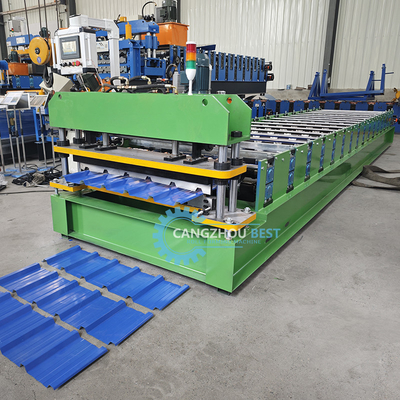 Alta Velocidade Colômbia Popular Design IBR Trapezoidal Roof Panel Folha Roll Formar Máquina