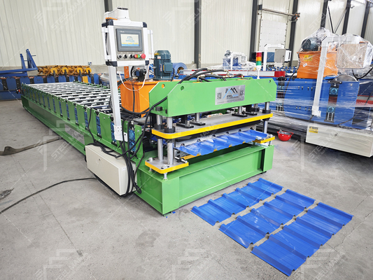 8-15m/min Velocidade Máquina de Formar Folhas de Telhado 3Kw Potência Hidráulica E Controle PLC