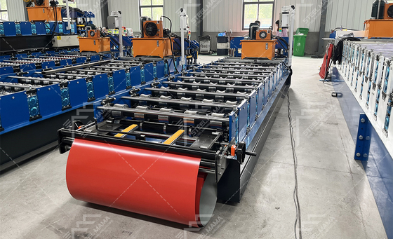 Máquina de moldagem de folhas de telhado de aço de corte hidráulico de 3 kW