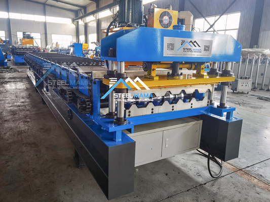 Máquina de moldagem de rolos de folhas de telhado compacto com 8-15 m/min de velocidade de moldagem e corte hidráulico