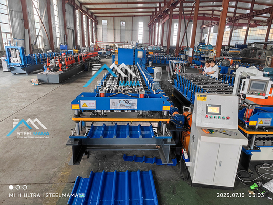 45# Máquina de moldagem de rolos de aço de corte hidráulico de telhado de folhas de rolos com 5,5 kW