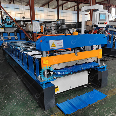 Máquina de moldagem de folhas de telhado de metal com tela sensível ao toque de 1000 mm