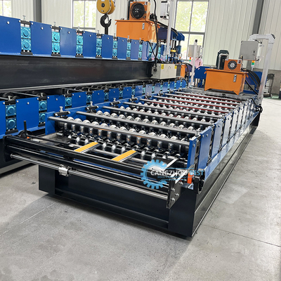 Máquina de moldagem de folhas de telhado de perfil corrugado de 3 kW a motor de cadeia PPGI
