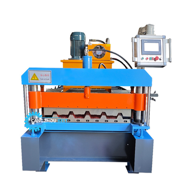Máquina de moldagem de folhas de revestimento de telhados de metal de controlo plc hidráulico para materiais de construção