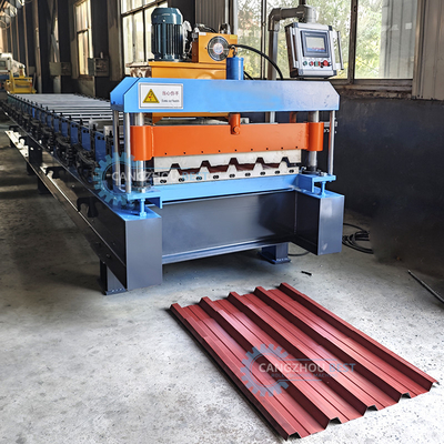Máquina de moldagem de folhas de revestimento de telhados de metal de controlo plc hidráulico para materiais de construção