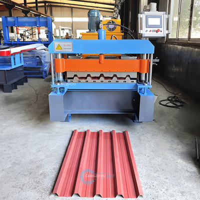 Máquina de moldagem de folhas de revestimento de telhados de metal de controlo plc hidráulico para materiais de construção