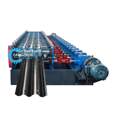 Aço espessura 4 mm Ferro mudança rápida 2&amp;3 ondas Barreira de choque máquina de moldagem de rolos