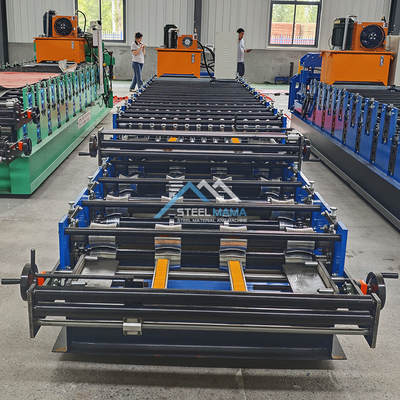 Potência hidráulica 5.5kw Roofing de cor de camada dupla IBR Corrugated Tile Roll Forming Machine
