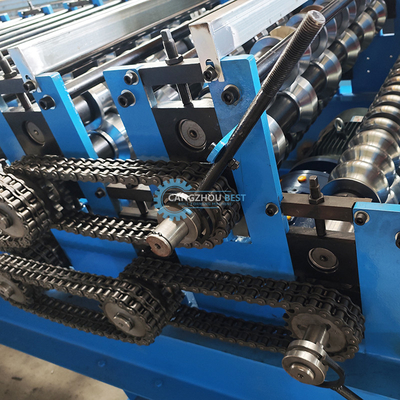 Máquina de corte hidráulico de rolos de aço galvanizado de camada dupla de telhado de 5.5kw