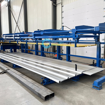 Máquina de formação de rolos de telhados corrugados de duas camadas de potência hidráulica 4kw