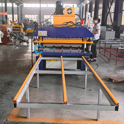 1000 mm Largura da bobina Máquina de formação de rolos de camada dupla de folha de aço ondulado IBR