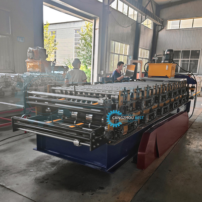 1000 mm Largura da bobina Máquina de formação de rolos de camada dupla de folha de aço ondulado IBR