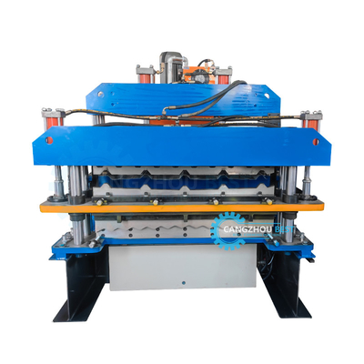 Máquina de moldagem automática de folhas de telhado de duas camadas controlada por Delta PLC
