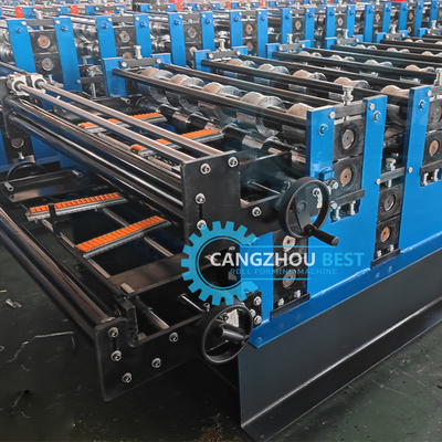 Máquina de moldagem automática de folhas de telhado de duas camadas controlada por Delta PLC