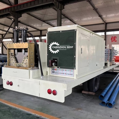 PPGI GI Mobile K Span Roll Forming Machine For Masonry Concreto e estruturas de aço