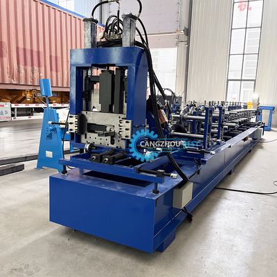 Automaticamente Czu Purlin perfurando e cortando máquina de formação de rolos