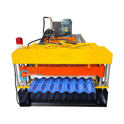 Máquina de moldagem de rolos de folhas de vidro de telhado de telhado de metal 8,5kw