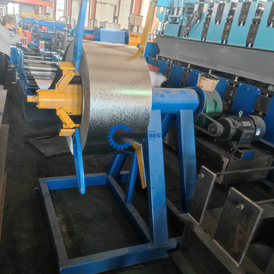 Sistema de controlo PLC Construção de aço Galvanizado Auto-bloqueio Porta Frame Roll Forming Machine