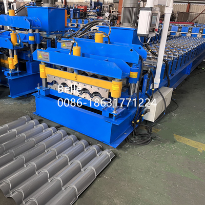 9-11 Rodadas máquina de telhado com 300H aço e 8-12m/min Produtividade