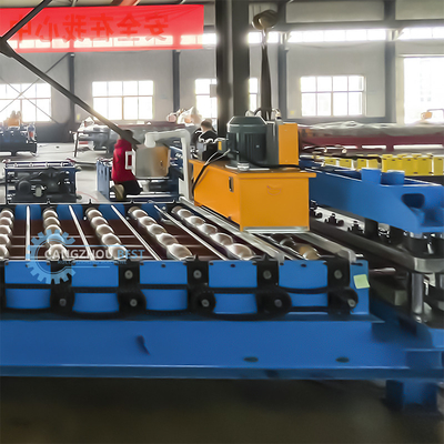 Sistema de controlo PLC 22passos Rollers Profil de aço Roofing Tile Roll Forming Machine
