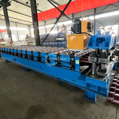 Máquina de formação de rolos de telhado de telhado de telhado de PLC
