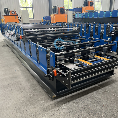 Camerun Popular Color Steel Roof Sheet Profile Double Layer Roof Roll Forming Machine Máquina de formação de rolos de telhado