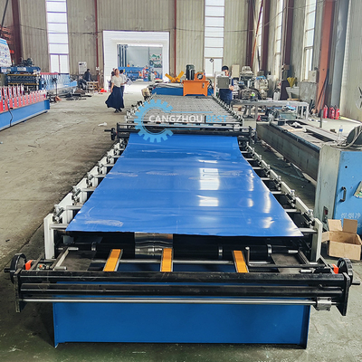 Máquina de rolamento de chapas de telhado hidráulica de corte automático com controlo PLC