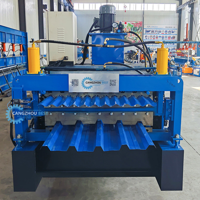 IBR 686 Máquina de moldagem de rolos de chapas de telhado de camada dupla de perfil de aço corrugado 762