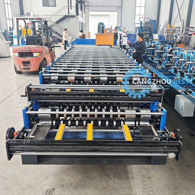 0.6mm Roof Sheet Roll Forming Machine By Delta PLC Para Grandes Projetos