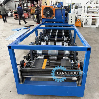 Máquina portátil de moldagem de folhas de telhado automática de costura em pé Kr18