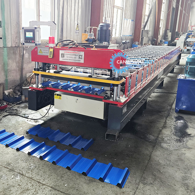 Automático de corte Hidráulico Tipo de aço de cor IBR Roofing Sheet Roll Forming Machine
