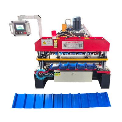 Automático de corte Hidráulico Tipo de aço de cor IBR Roofing Sheet Roll Forming Machine