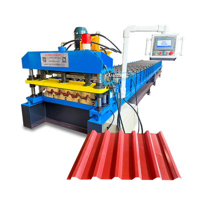 IBR Roofing Sheet Roll Forming Machine Cortar hidráulico para perfil de aço
