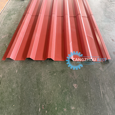 IBR Roofing Sheet Roll Forming Machine Cortar hidráulico para perfil de aço