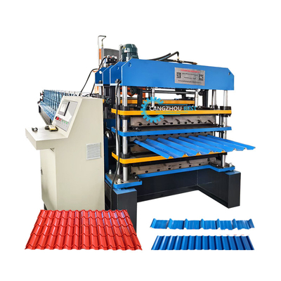 Roof Tile corrugado IBR Three Profile In One Color Steel Roofing Sheet Roll Forming Machine