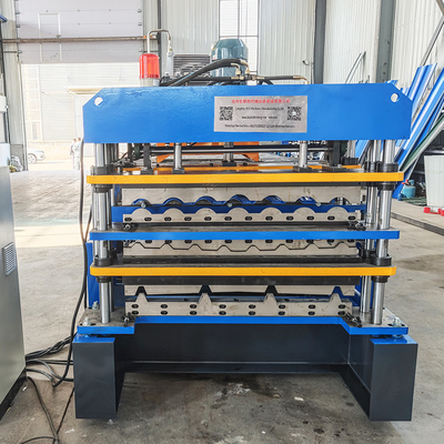 Roof Tile corrugado IBR Three Profile In One Color Steel Roofing Sheet Roll Forming Machine