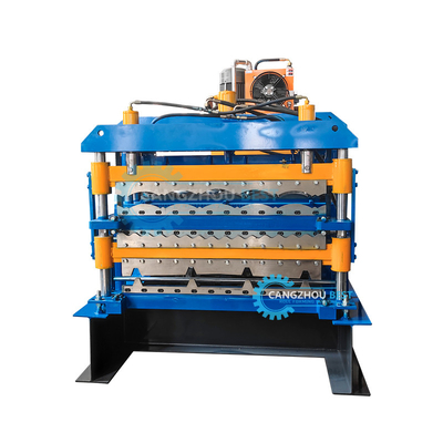 Chile Popular Zee Tile Corrgued Tr4 Três camadas Roof Sheet Roll Forming Machine
