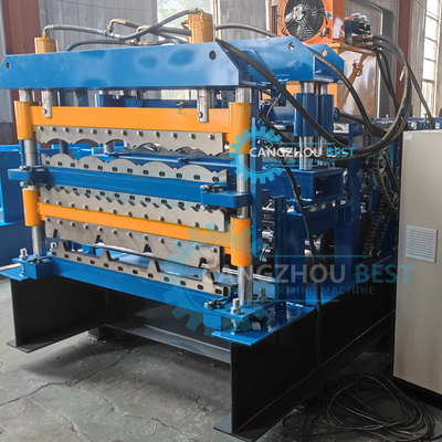 Chile Popular Zee Tile Corrgued Tr4 Três camadas Roof Sheet Roll Forming Machine