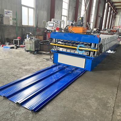 Máquina de rolamento de folhas onduladas de camada dupla com motor principal de 3 kW