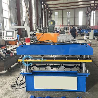 Máquina de rolamento de folhas onduladas de camada dupla com motor principal de 3 kW