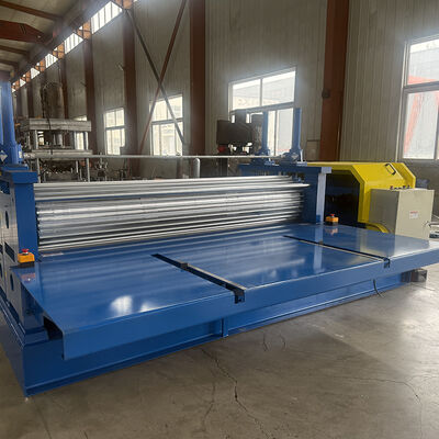Máquina formadora de rolos de telhas onduladas de cilindro de material fino de 0,12-0,3 mm com sistema de controle PLC e rolos de aço 45#