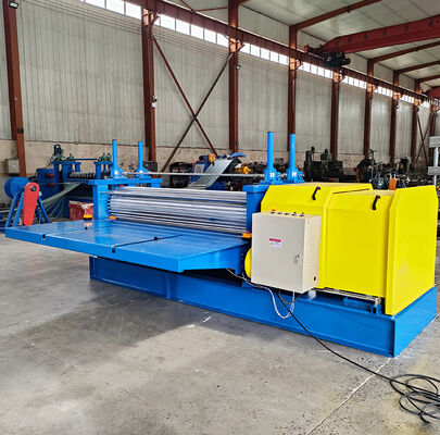 Máquina formadora de rolos de telhas onduladas de cilindro de material fino de 0,12-0,3 mm com sistema de controle PLC e rolos de aço 45#